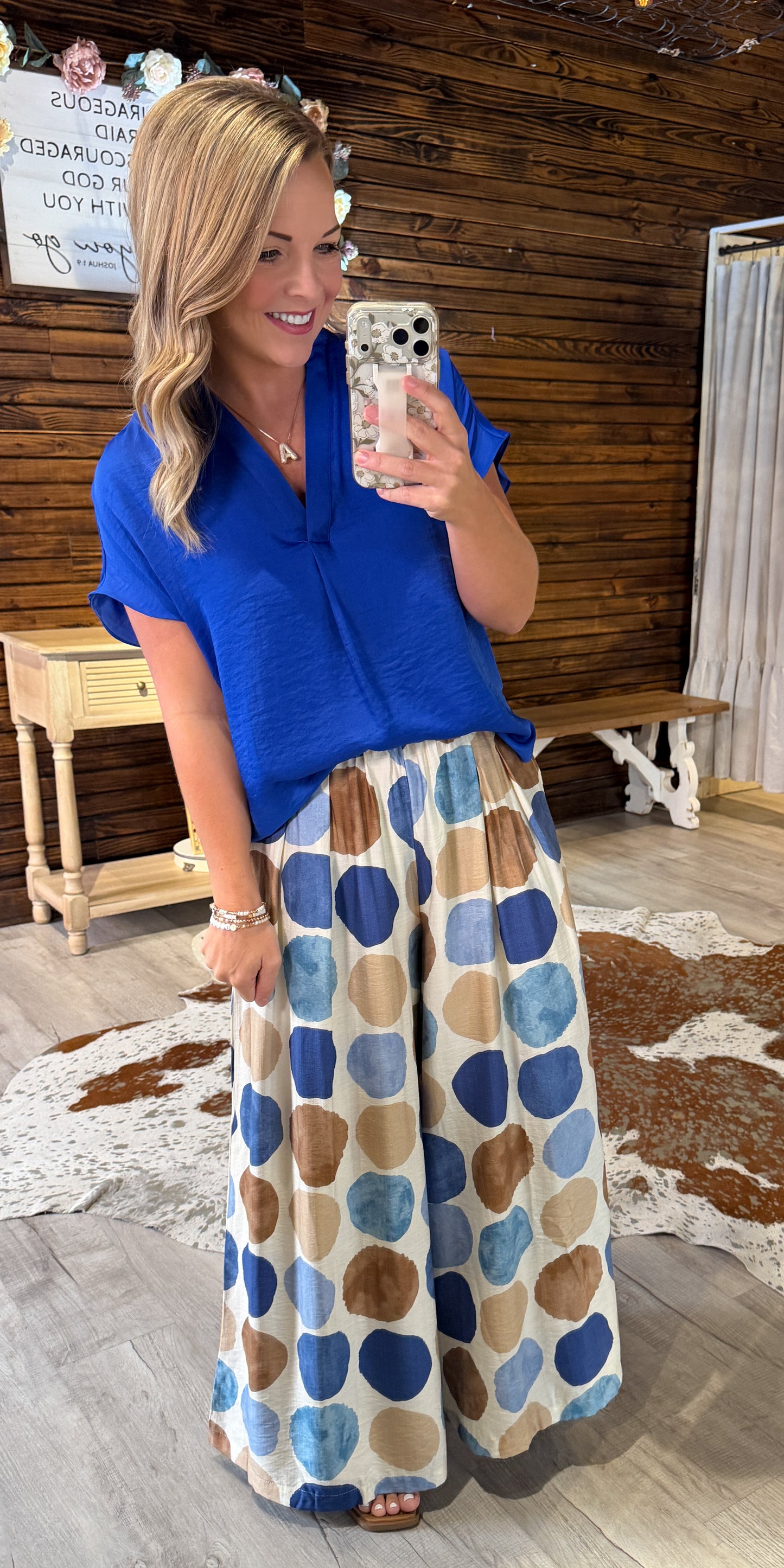 Blue Mix Polka Dot Pants