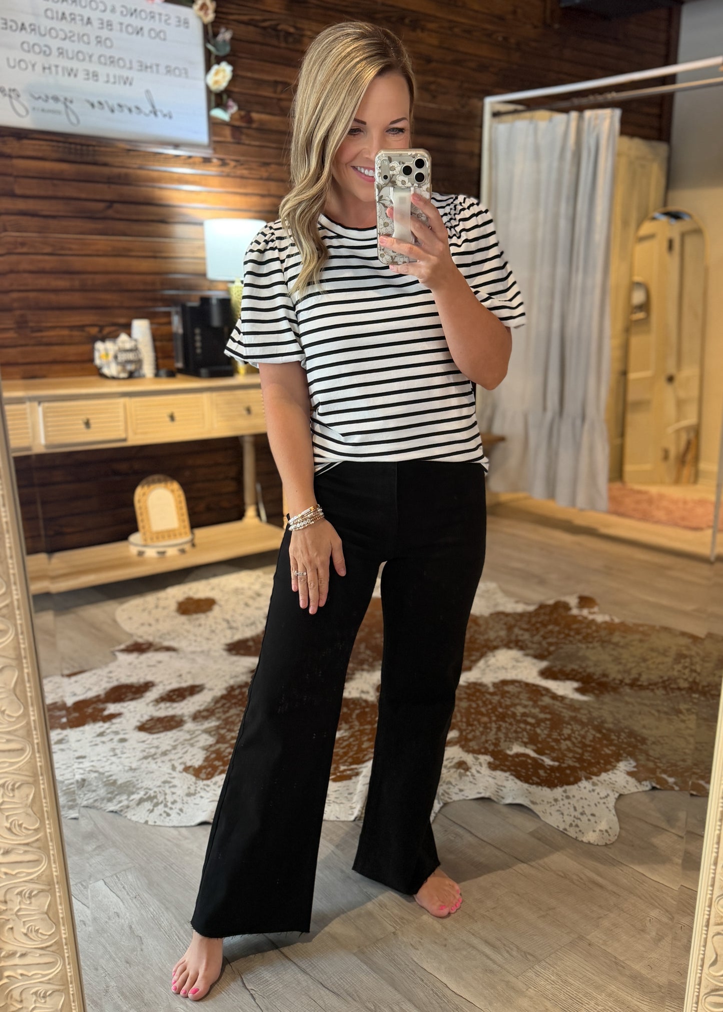 Black Denim Dress Pants