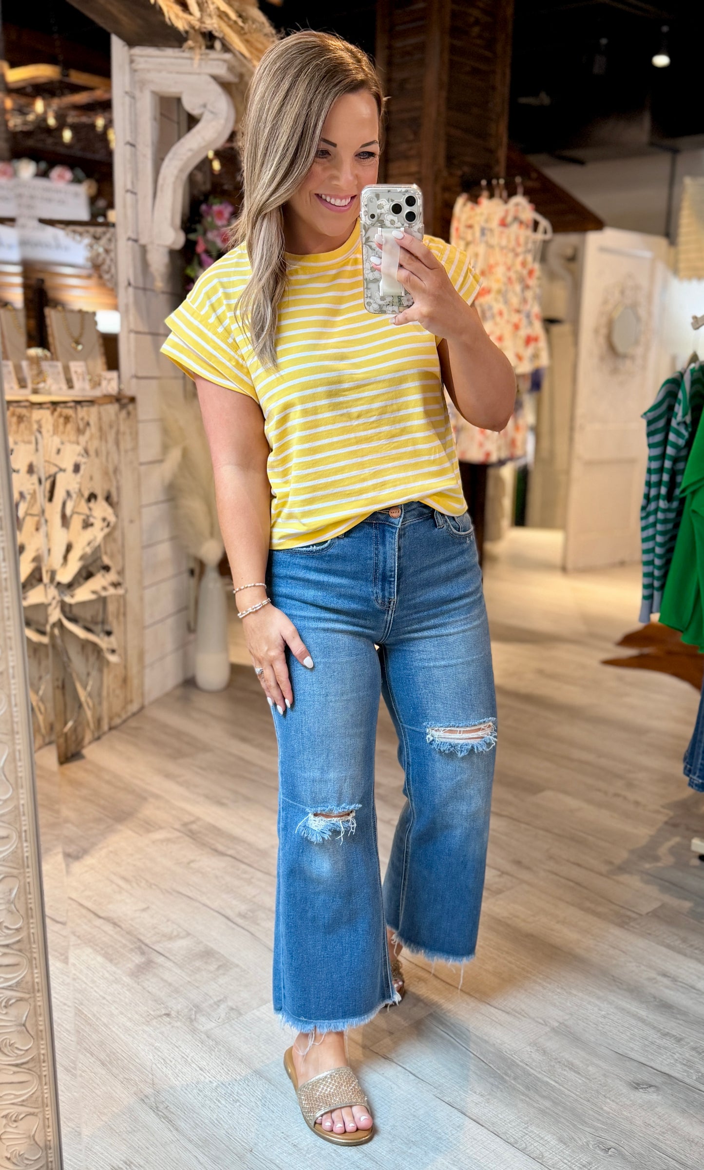 Yellow Striped Top
