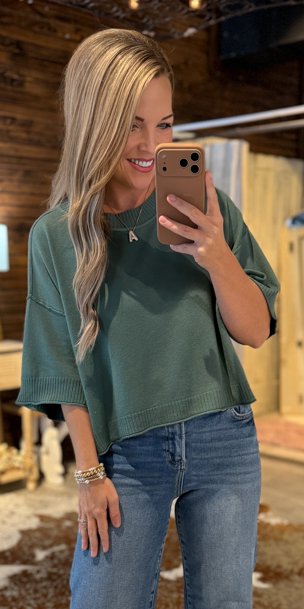 Ash Jade Short Sleeve Sweater