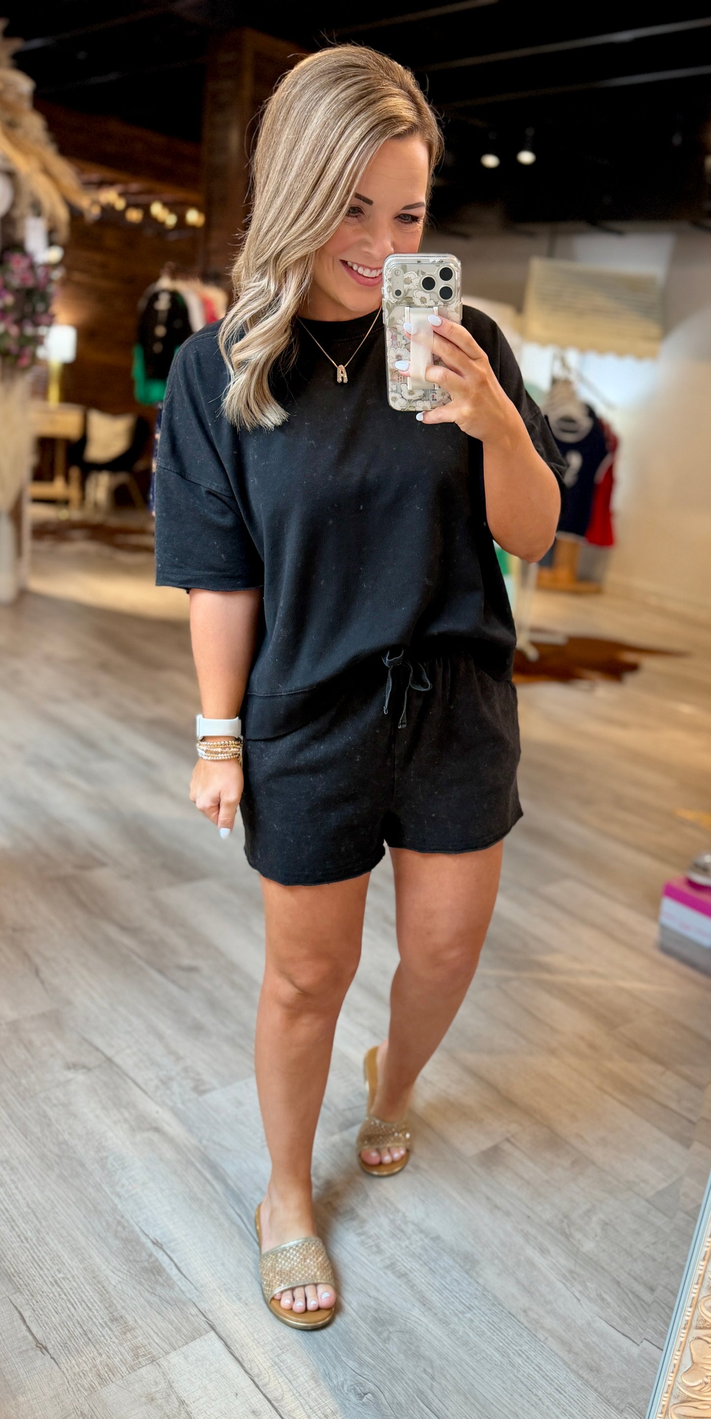 Black Mineral Washed Set