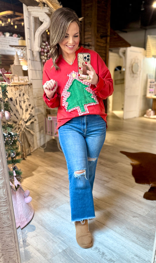 Red Christmas Tree Top