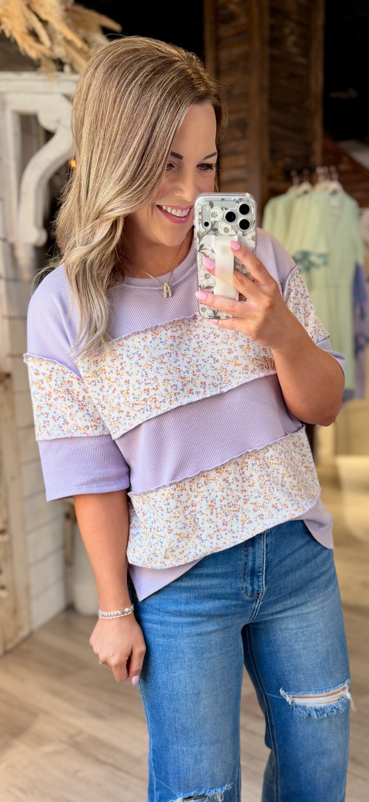 Lilac Wildflower Patch Top