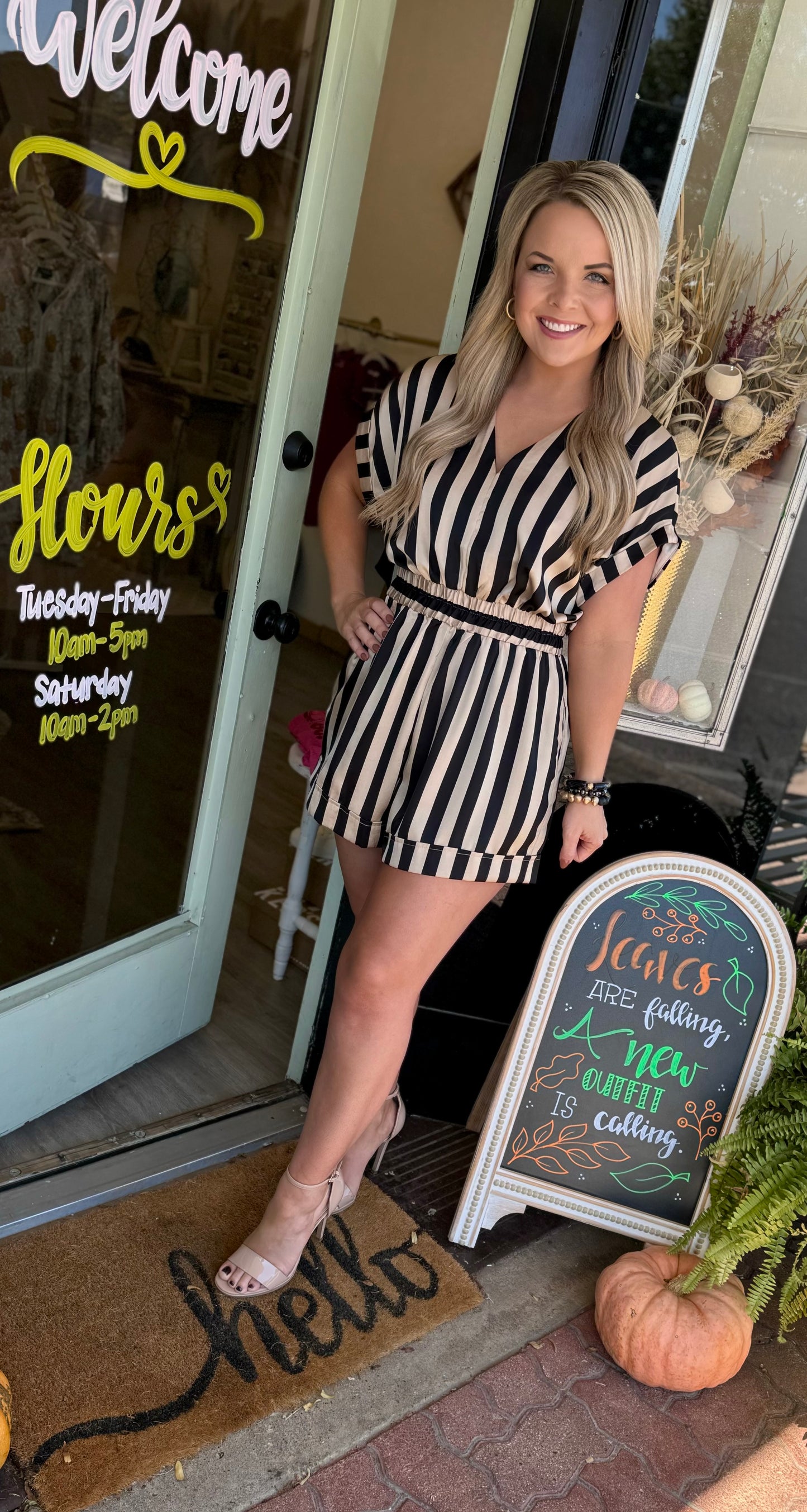 Black/Taupe Romper