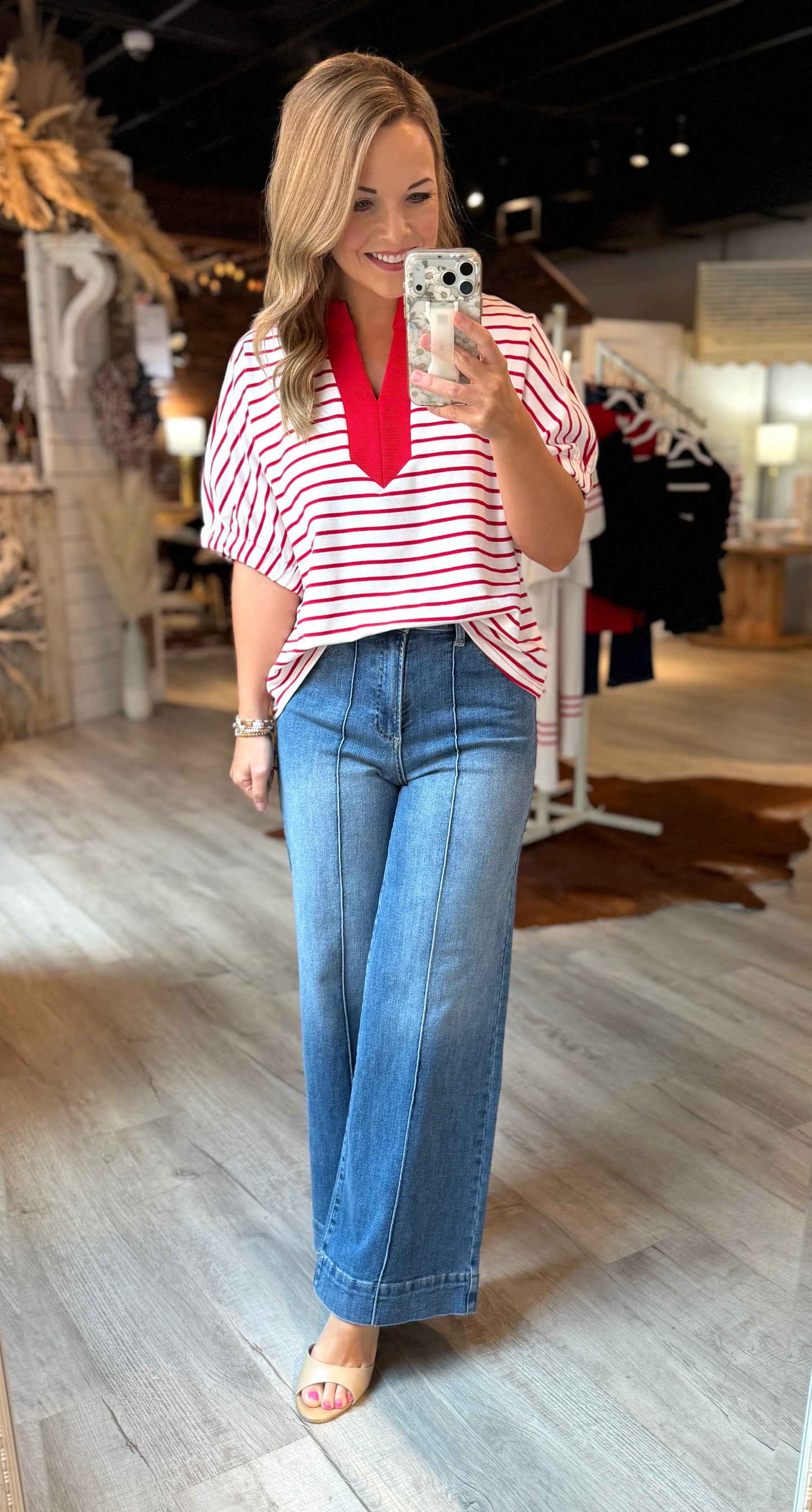 AnnieWear Pin Tuck Trouser Denim