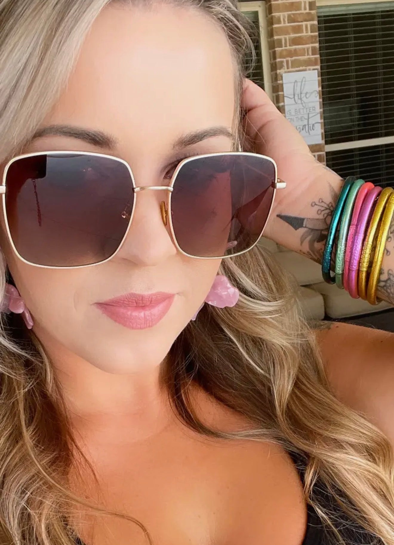 Saint-Women’s Polarized Oversized Square Sunglasses