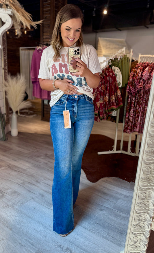 Risen HR Flare Raw Cut Hem