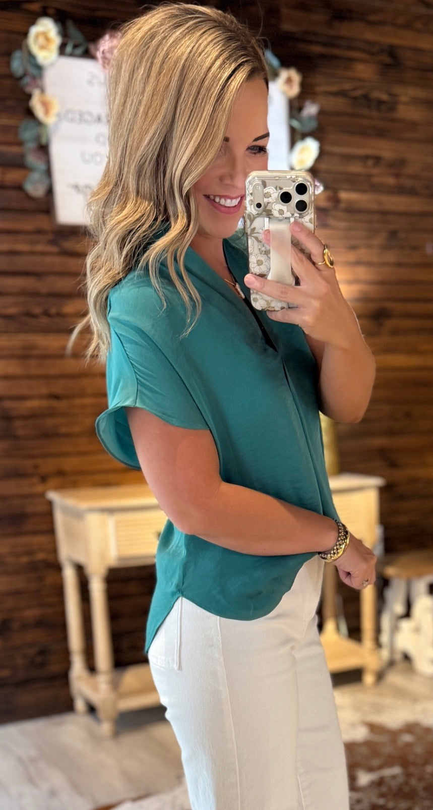 Slate Green Dressy Top