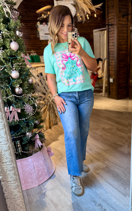 Preppy Christmas Tree Tee