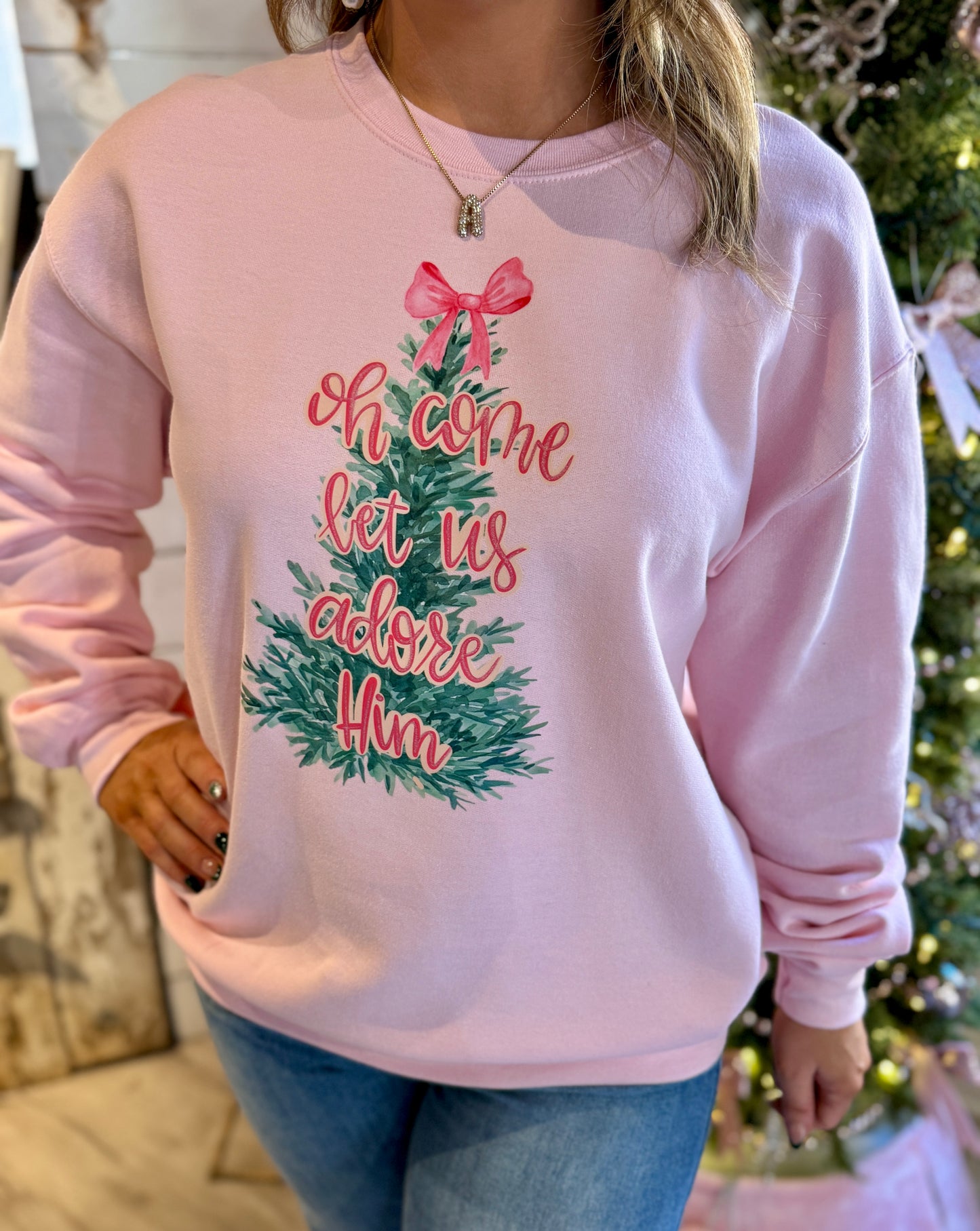 Oh Come Let Us Adore Him Sweatshirt