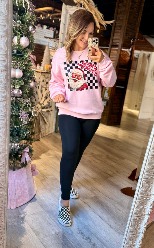 Checkered Santa Sweatshirt