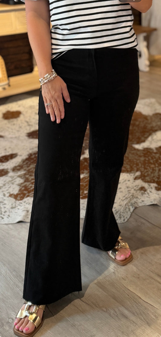 Black Denim Dress Pants