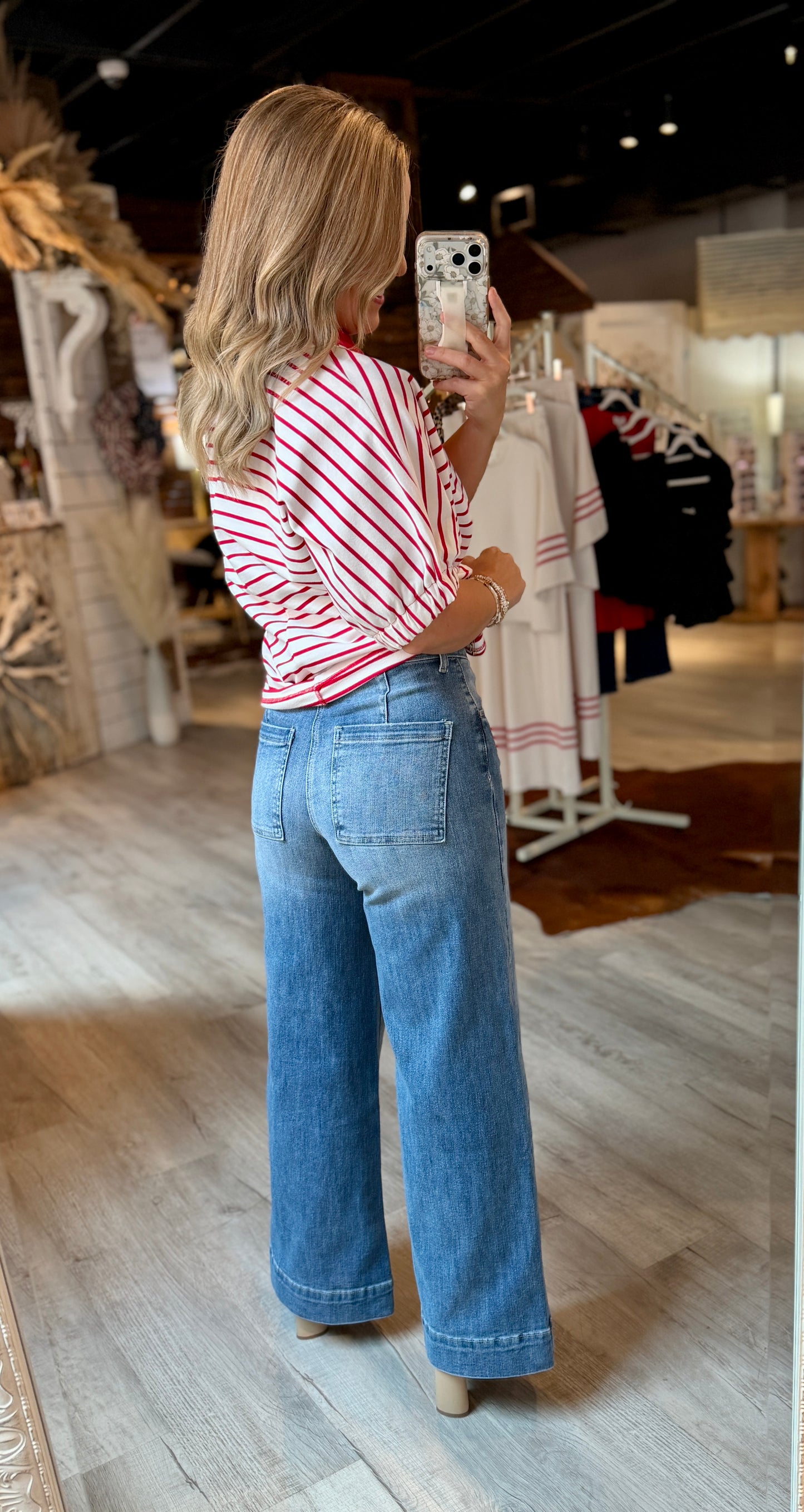 AnnieWear Pin Tuck Trouser Denim