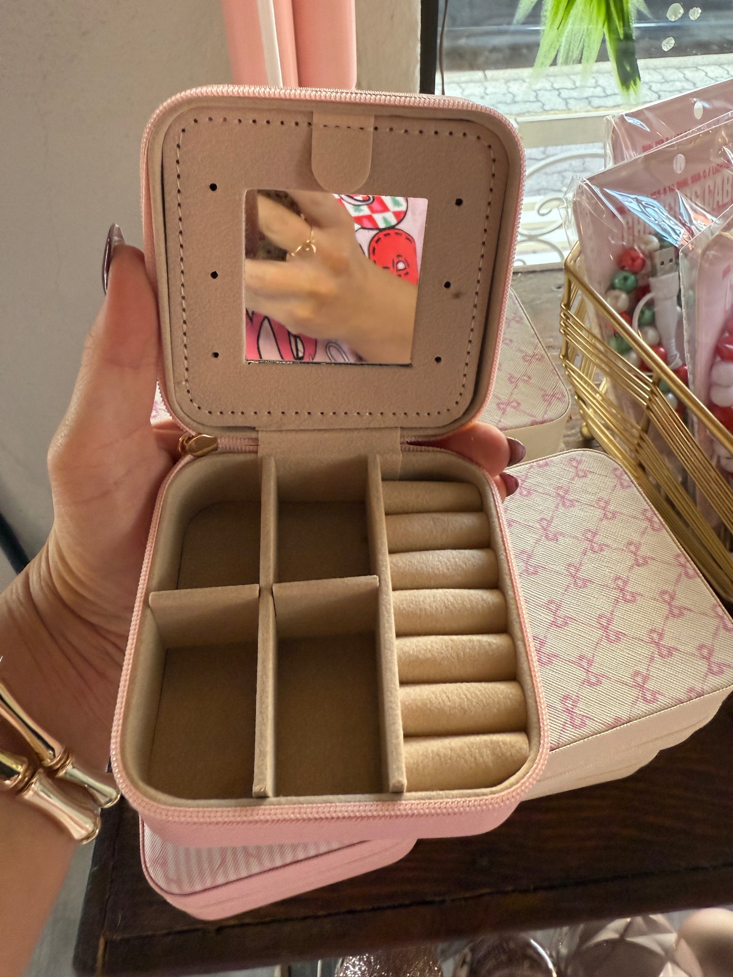 Pink Bow Jewelry Box