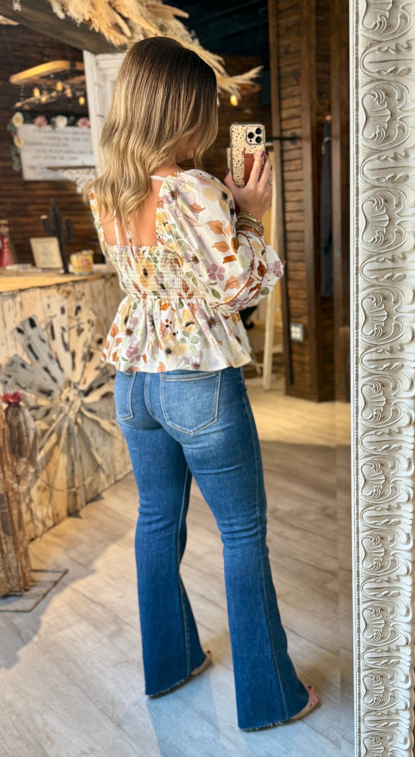 Fall Floral 3/4 Sleeve Top