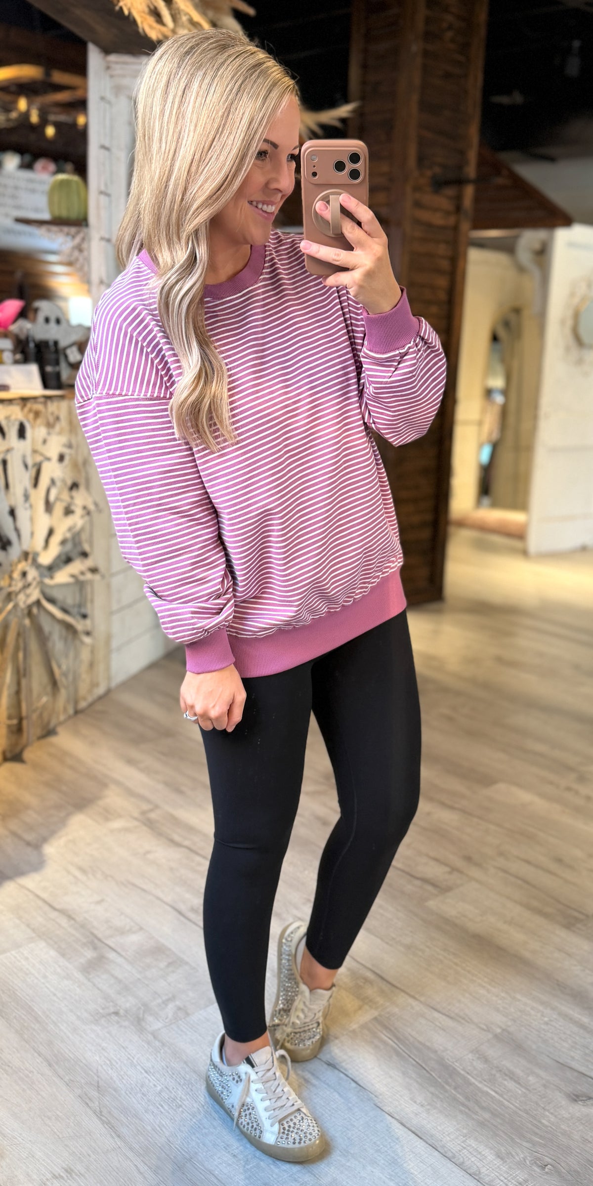 Mulberry Striped Top