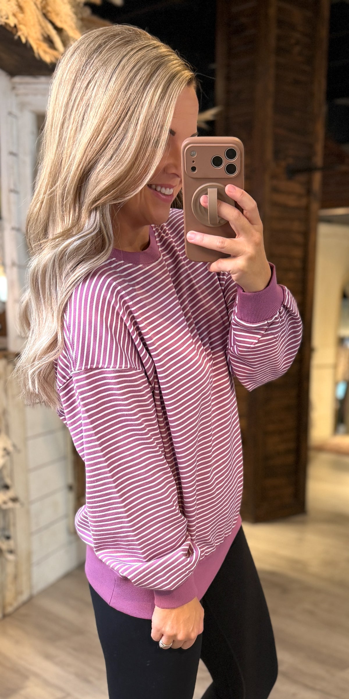 Mulberry Striped Top
