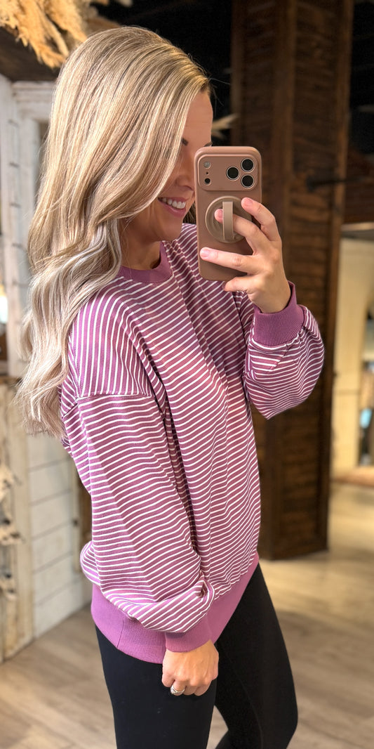 Mulberry Striped Top