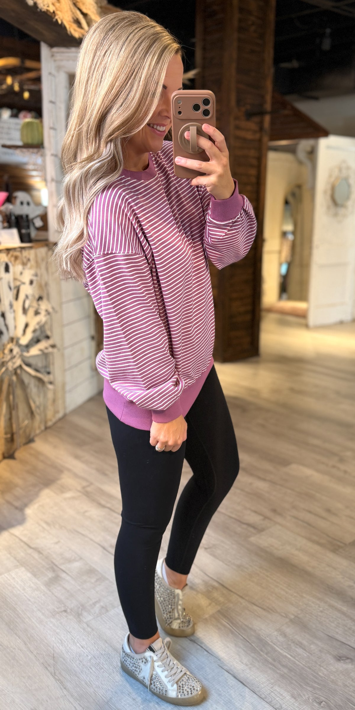 Mulberry Striped Top
