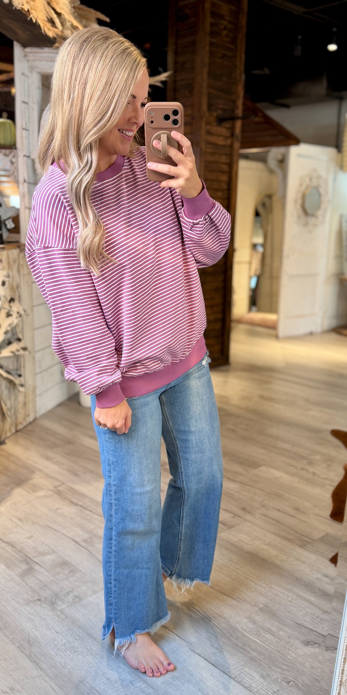 Mulberry Striped Top