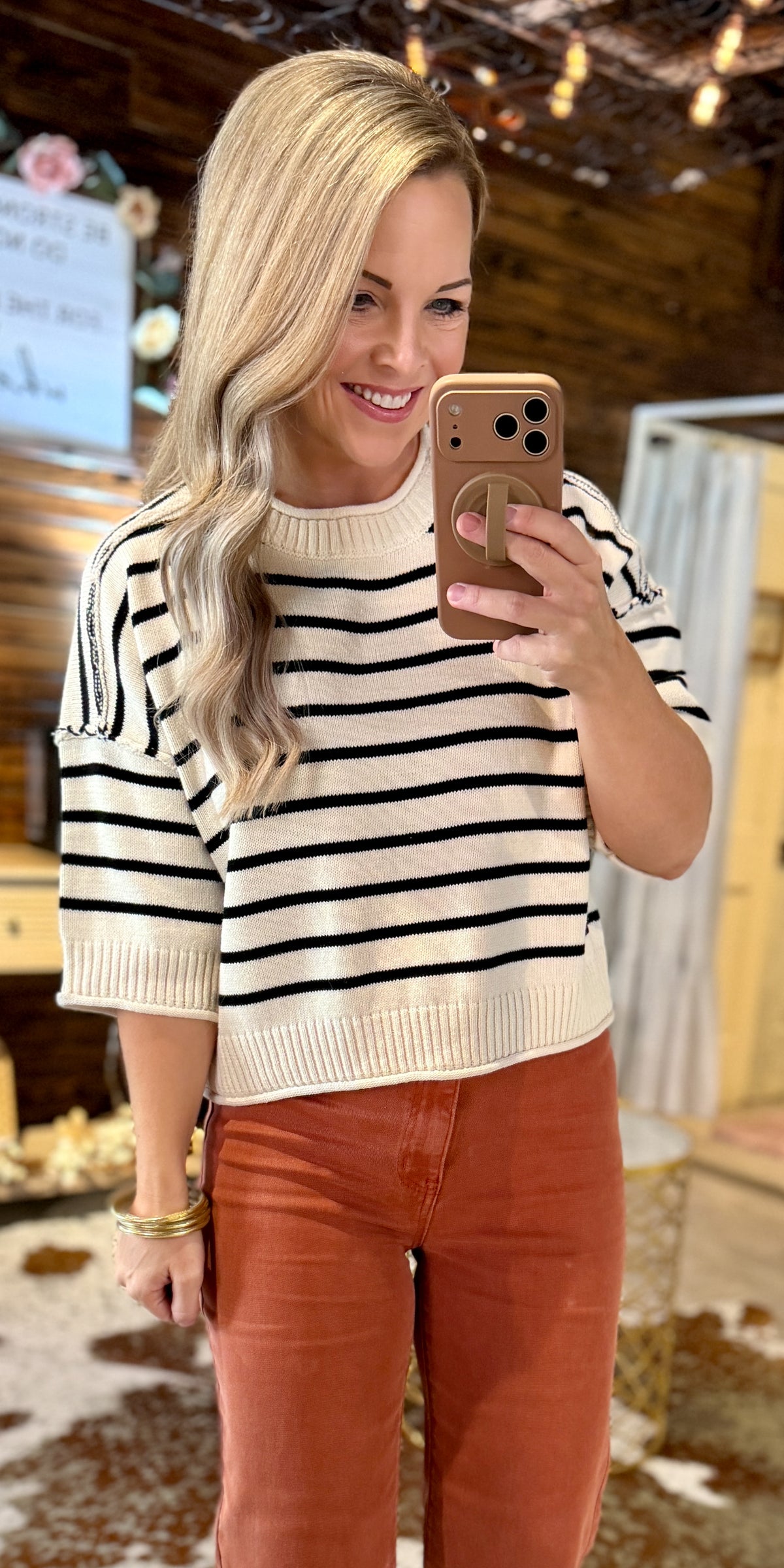 Black Striped Sweater