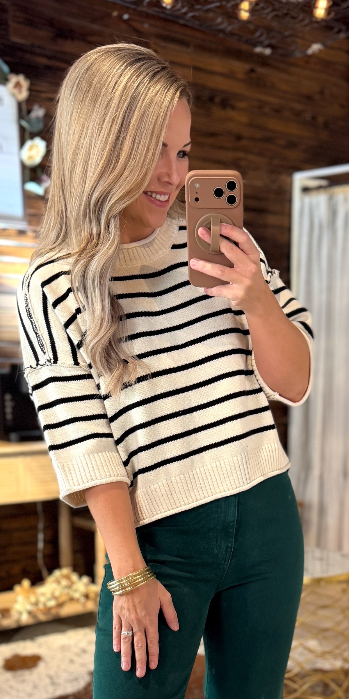 Black Striped Sweater