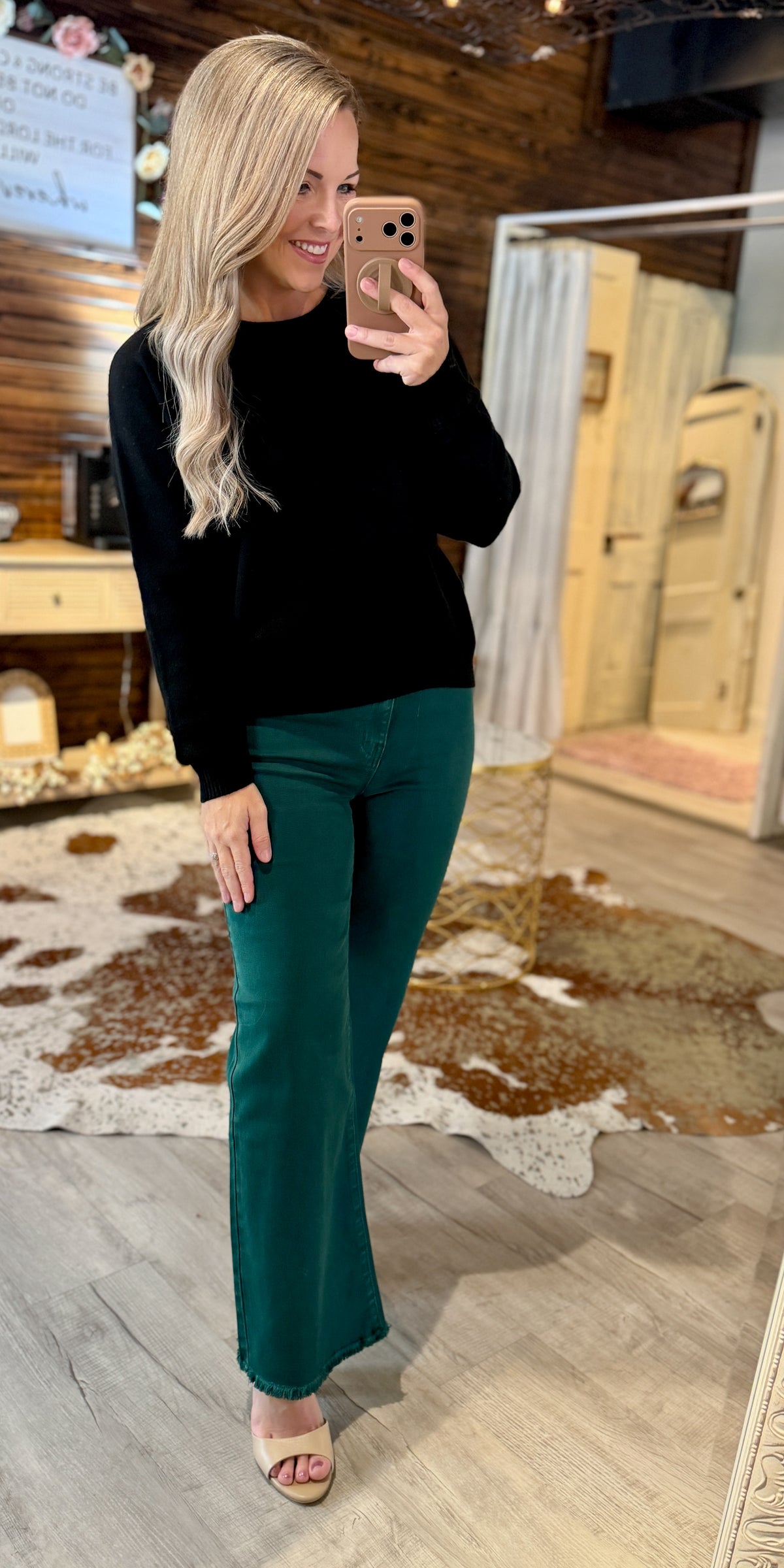 Black Front Seam Sweater
