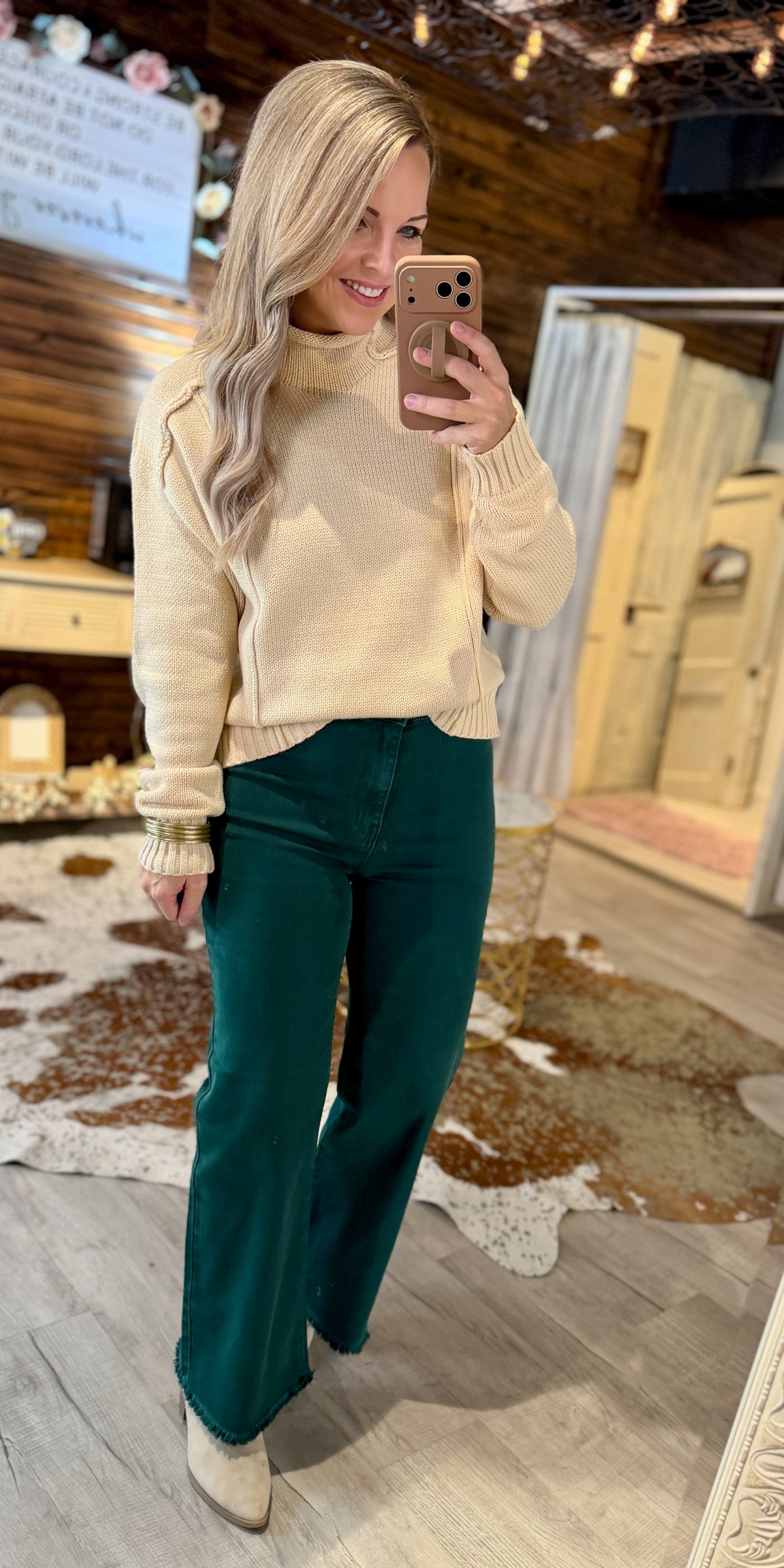Hunter Green Denim