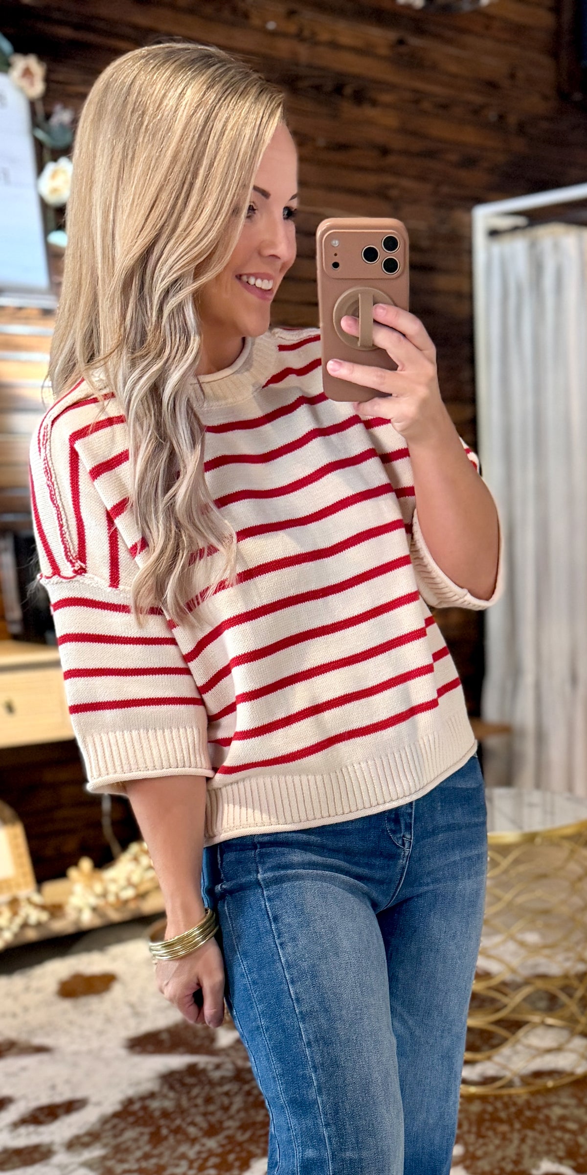Red Striped Sweater