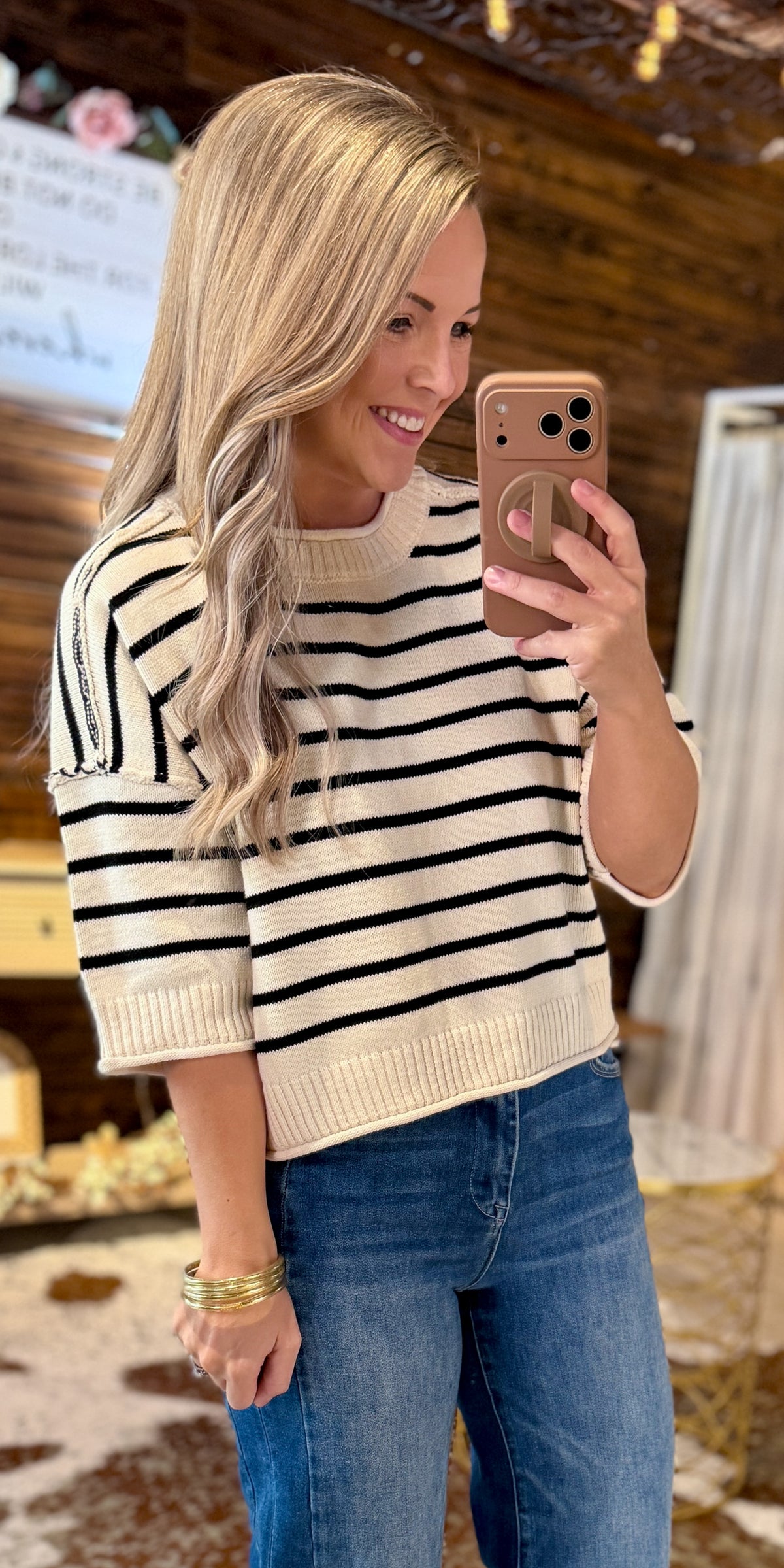 Black Striped Sweater