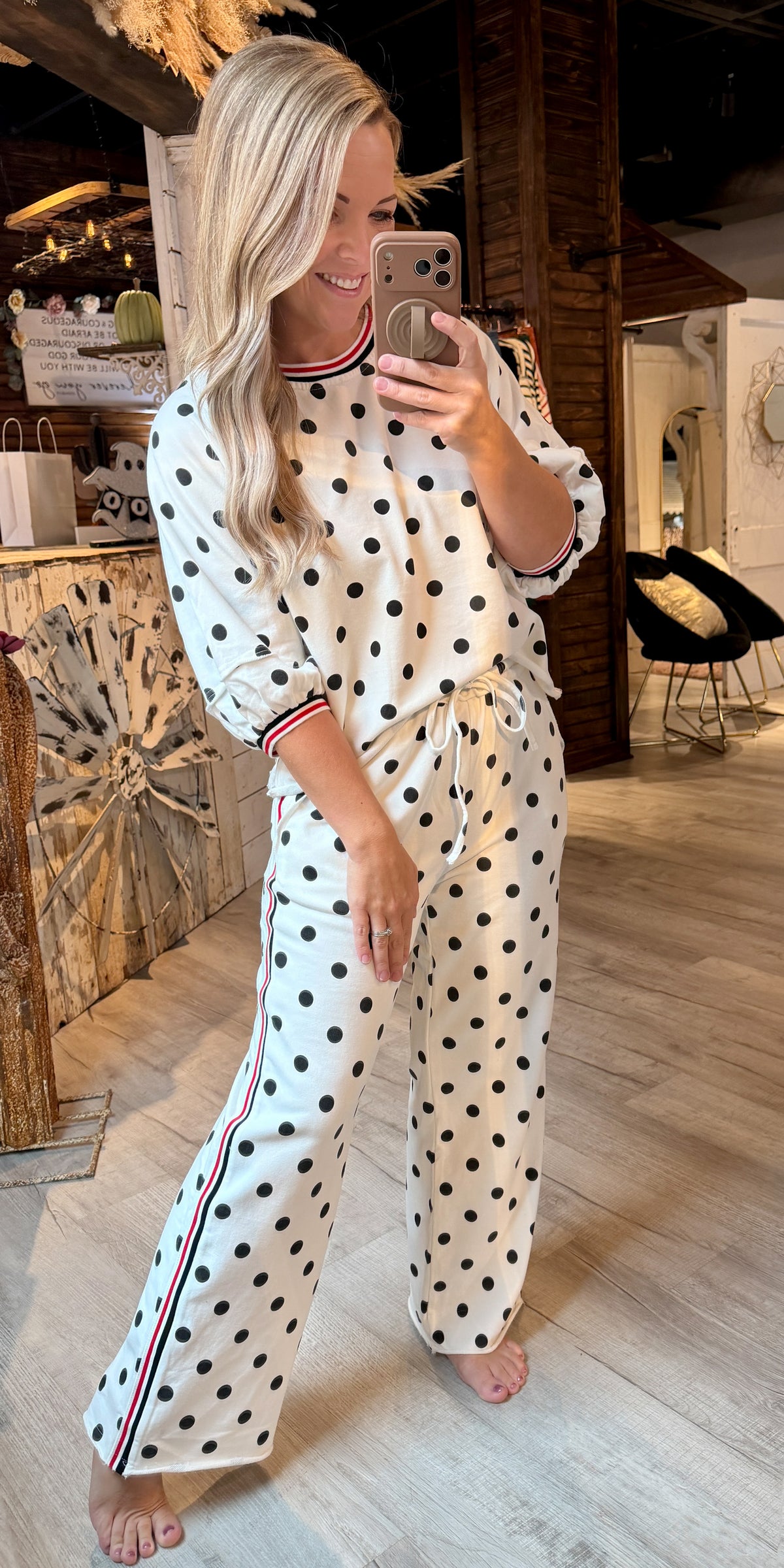 Polka Dot Set w/Red/Black Accent
