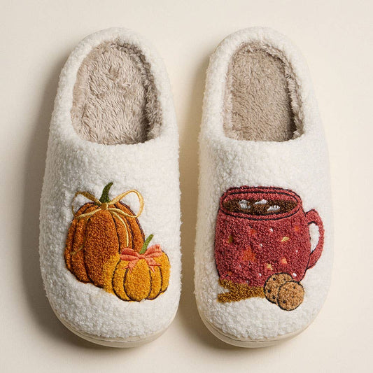 Pumpkin Spice Cozy  Slippers