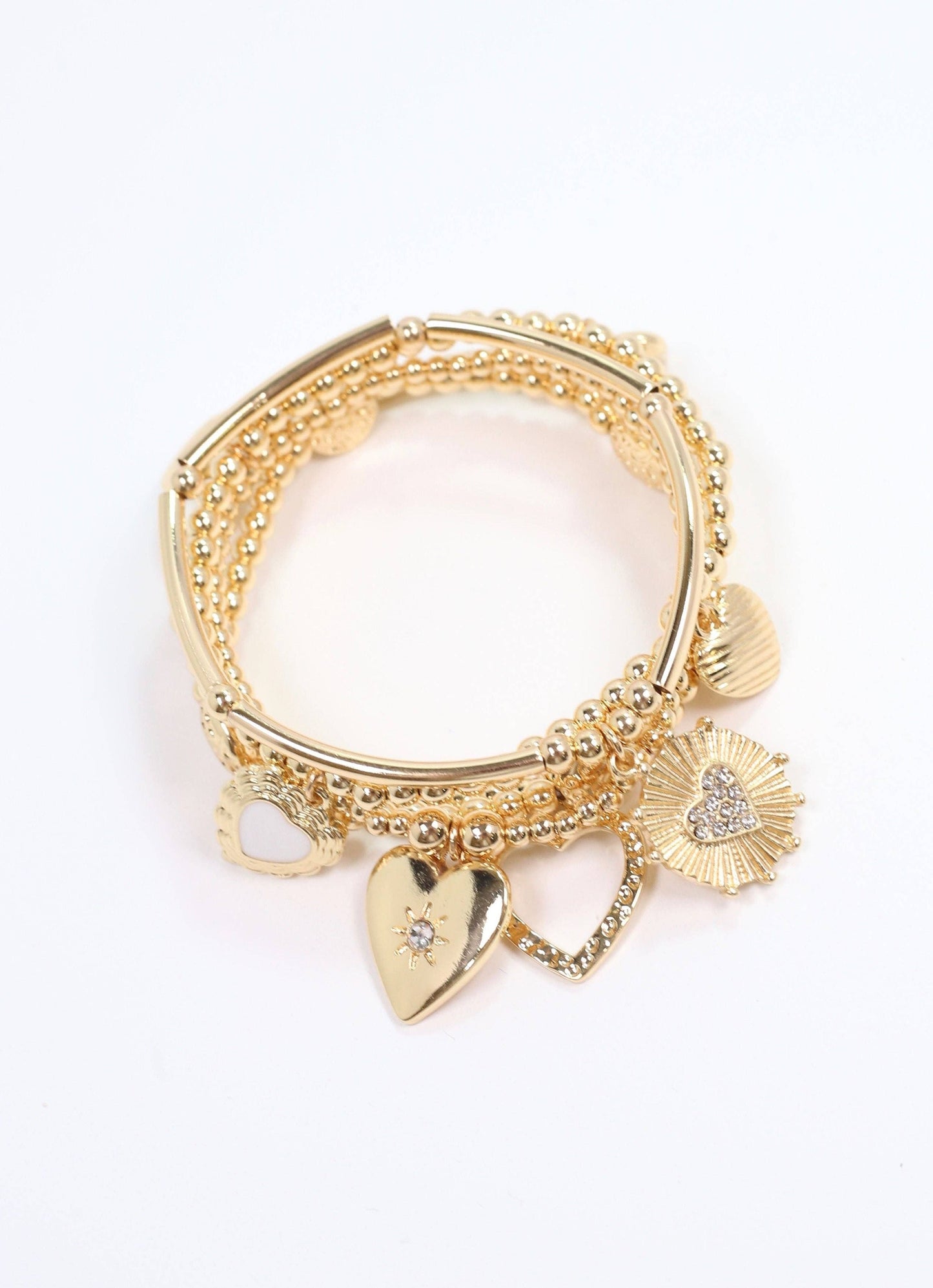 Delaroche Charm Bracelet Set GOLD